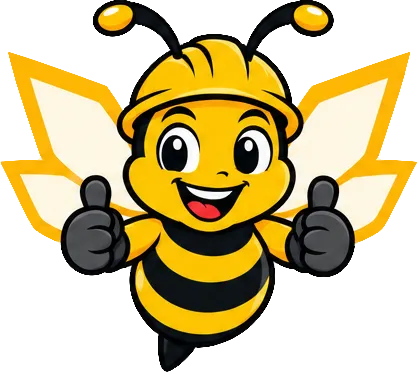 BuilderBuzz bee mascot